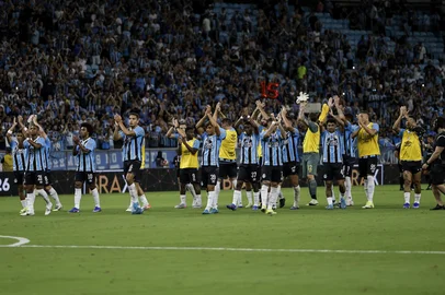 PORTO ALEGRE, RS, BRASIL, 01-03-2026: GreNal 450. Grêmio e Internacional se enfrentam na Arena pela jogo do ida da final do Gauchão de Futebol 2026. Fotos: Duda Fortes/Agencia RBSIndexador: Andre Avila<!-- NICAID(16236071) -->