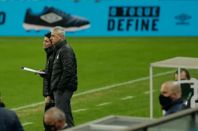 PORTO ALEGRE, RS, BRASIL,  04/07/2021- Grêmio x Atlético-GO pelo campeonato brasileiro na Arena. FOTO: Marco Favero / Agência RBS<!-- NICAID(14825625) -->
