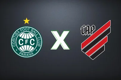 Arte GZH coritiba, athletico-pr, escudos