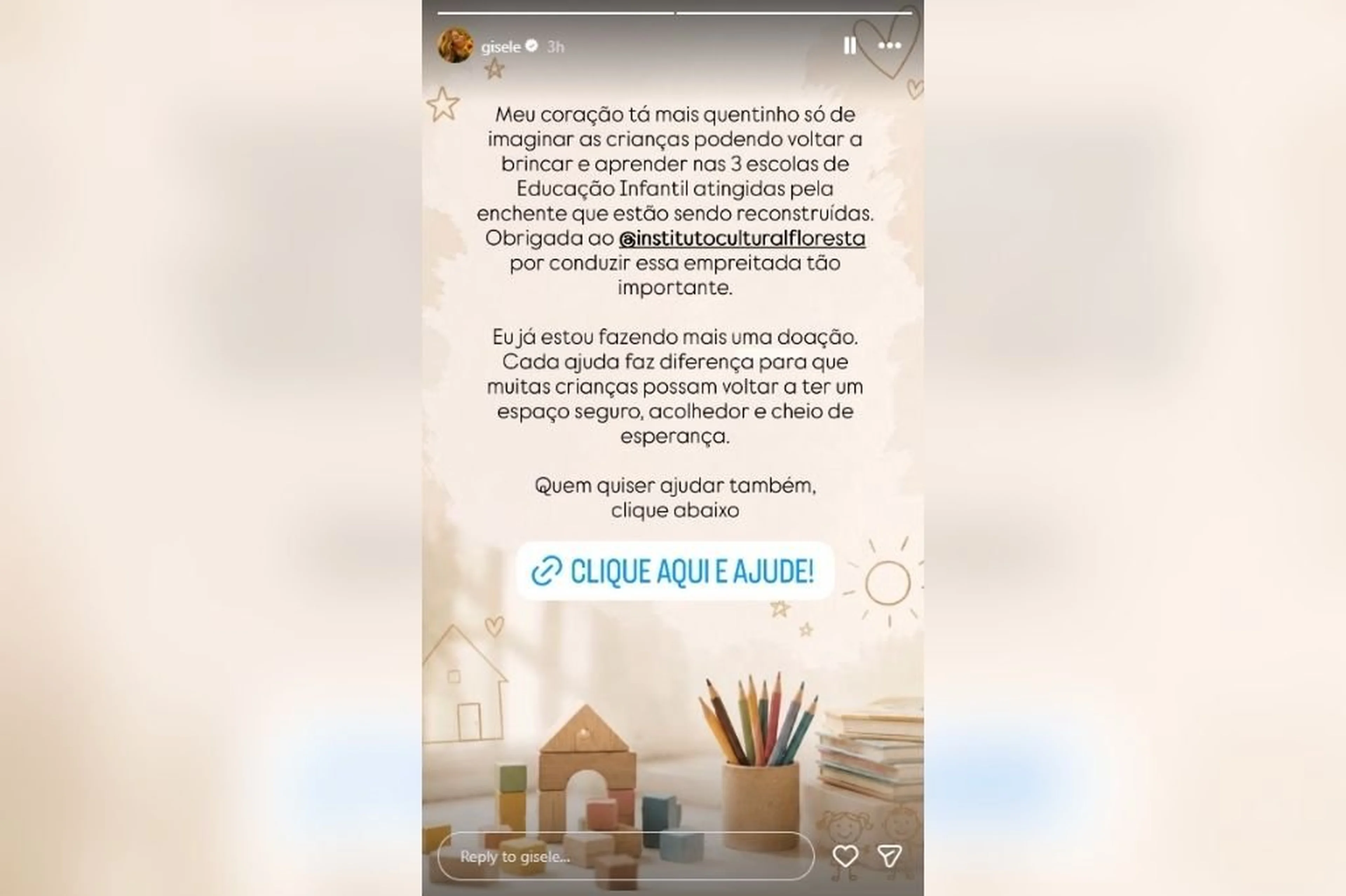 Reprodução/@gisele / Instagram