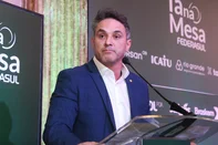 Deputado federal Luciano Zucco (PL-RS), durante Tá Na Mesa da Federasul<!-- NICAID(16086596) -->