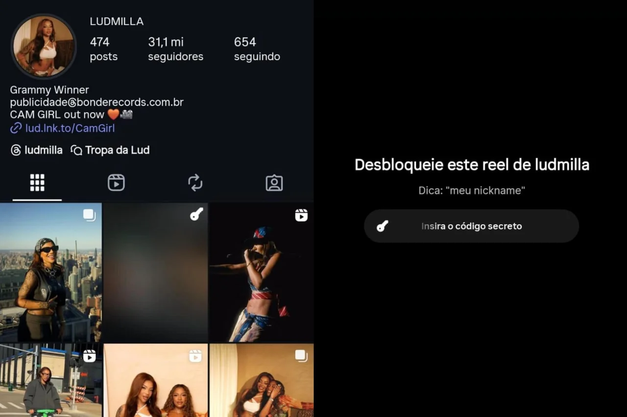 @ludmilla / Instagram/Reprodução