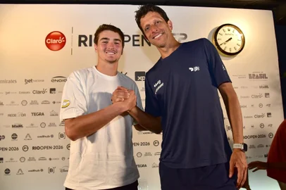 Fotojump / Rio Open/Divulgação João Fonseca, Marcelo Melo, tênis