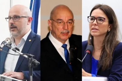 PORTO ALEGRE, RS, BRASIL - 07/07/2025 - Deputados Rodrigo Lorenzoni, Osmar Terra e Any Ortiz planejam mudança de partido (Paulo Garcia/ALRS, Wilson Dias/Agência Brasil e Myke Sena/Câmara dos Deputados/Montagem)<!-- NICAID(16075207) -->