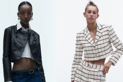 Sucesso no closet, cropped ganha versões em jaquetas, moletons e blazers<!-- NICAID(15381404) -->