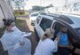 Em Tramandaí, vacinação para idosos com mais de 85 anos em drive-thru começou 15 minutos antes