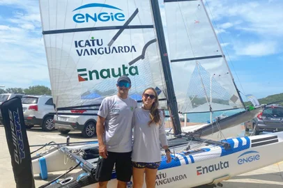 Samuel Albrecht, Gabriela Nicolino, vela, Nacra 17