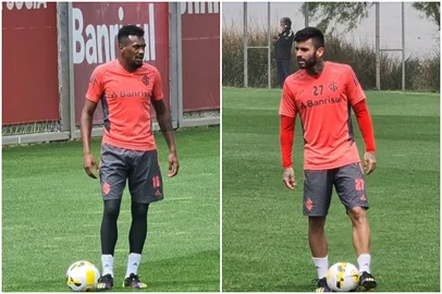 Edenilson e Liziero em treino do Inter