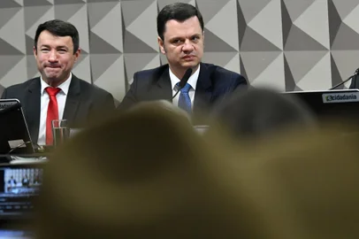 O ex-ministro da Justiça e ex-secretário de Segurança Pública do DF Anderson Torres depõe na CPI mista do 8 de Janeiro<!-- NICAID(15504510) -->