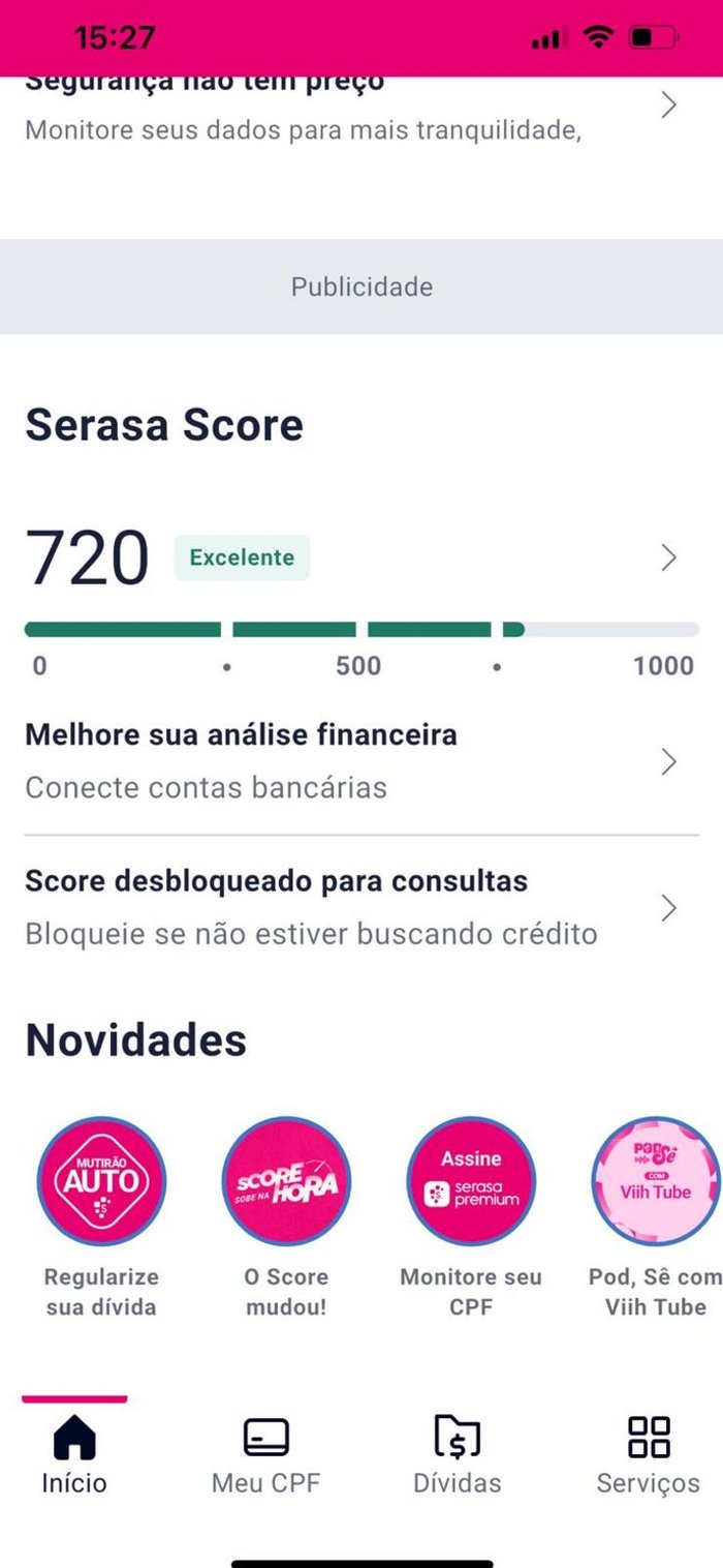 Serasa / Reprodução Serasa / Reprodução