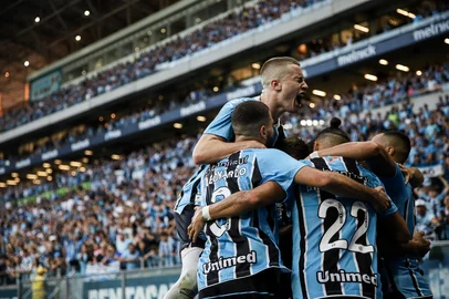 04.05.2025, PORTO ALEGRE, RS, Brasil: Pré-jogo Grêmio x Santos, sétima rodada do Brasileirão 2025. Fotos: Duda Fortes/Agencia RBSIndexador: DF<!-- NICAID(16029674) -->