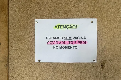 Estoque de vacina contra covid-19 para parte do público infantil está zerado em Porto Alegre<!-- NICAID(16052952) -->