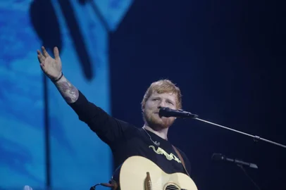 PORTO ALEGRE, RS, BRASIL, 17.02.2019. Show do Ed Sheeran em Porto Alegre, na Arena do Grêmio.FOTO: CAMILA DOMINGUES/AGÊNCIA RBS<!-- NICAID(13961735) -->