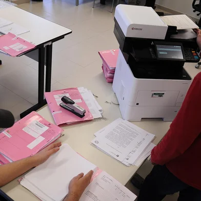 CAXIAS DO SUL, RS, BRASIL, 01/07/2021 - Fórum realiza força-tarefa para digitalização de processos. (Marcelo Casagrande/Agência RBS)<!-- NICAID(14823229) -->