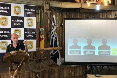 Coletiva de imprensa em Garibaldi divulgou indiciados por agressão a jornalista<!-- NICAID(15005367) -->