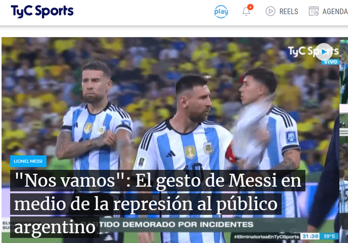 Reprodução / www.tycsports.com