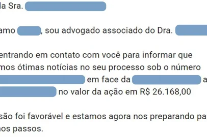 Print de uma conversa que faz parte do golpe do falso advogado, publicada em abril de 2026.<!-- NICAID(16275304) -->