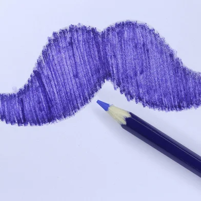 Novembro Azul: a campanha, Bigode, desenho, lápis de cor, azul. Foto:CLAUDIOPADIAR   / stock.adobe.comFonte: 220174307<!-- NICAID(14653122) -->