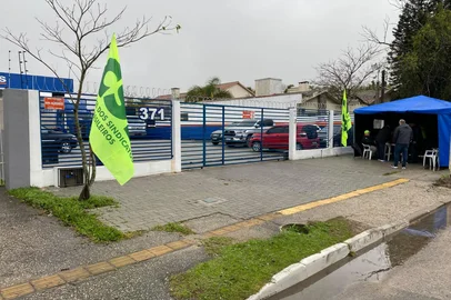 Gabriel de Bem / RBS TV Greve motoristas<!-- NICAID(16348836) -->