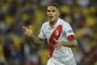 Peru's Paolo Guerrero celebrates after scoring a penalty against Brazil during the Copa America football tournament final match at Maracana Stadium in Rio de Janeiro, Brazil, on July 7, 2019. (Photo by Juan MABROMATA / AFP)<!-- NICAID(14154722) -->