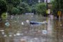 BRASIL, RS, LAJEADO. 18/11/2023. O Rio Taquari, em Lajeado, ultrapassou a cota de inundação na madrugada deste sábado (18) por causa do intenso volume de chuva das últimas horas, atingindo ruas e casas. (Foto: André Ávila/ Agência RBS)<!-- NICAID(15601868) -->