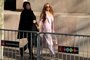 Colombian singer Shakira (R) leaves the High Court of Justice of Catalonia after attending her trial on tax fraud, in Barcelona on November 20, 2023. Colombian superstar Shakira has reached a deal with prosecutors to end her trial for allegedly defrauding the Spanish state of 14.5 million euros ($15.7 million) on income earned between 2012 and 2014, a Barcelona court said. Under the deal, the 46-year-old agreed to receive a three-year suspended sentence in exchange for paying millions of euros in fines, the head of the court said on what would have been the first day of her trial. (Photo by Pau BARRENA / AFP)Editoria: CLJLocal: BarcelonaIndexador: PAU BARRENASecao: musicFonte: AFPFotógrafo: STR<!-- NICAID(15602757) -->