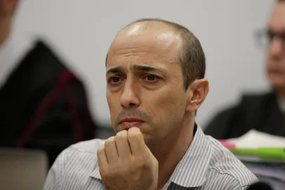 Três Passos, RS, Brasil- Primeiro dia do novo júri de Leandro Boldrini pelo caso Bernardo. Foto: Jonathan Heckler / Agencia RBS<!-- NICAID(15380258) -->