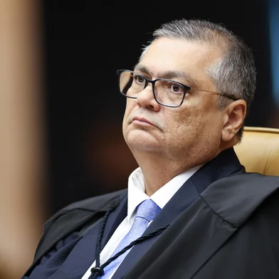 Ministro FlÃ¡vio Dino durante a sessÃ£o plenÃ¡ria do STF. Foto: Andressa Anholete/STF<!-- NICAID(15897542) -->