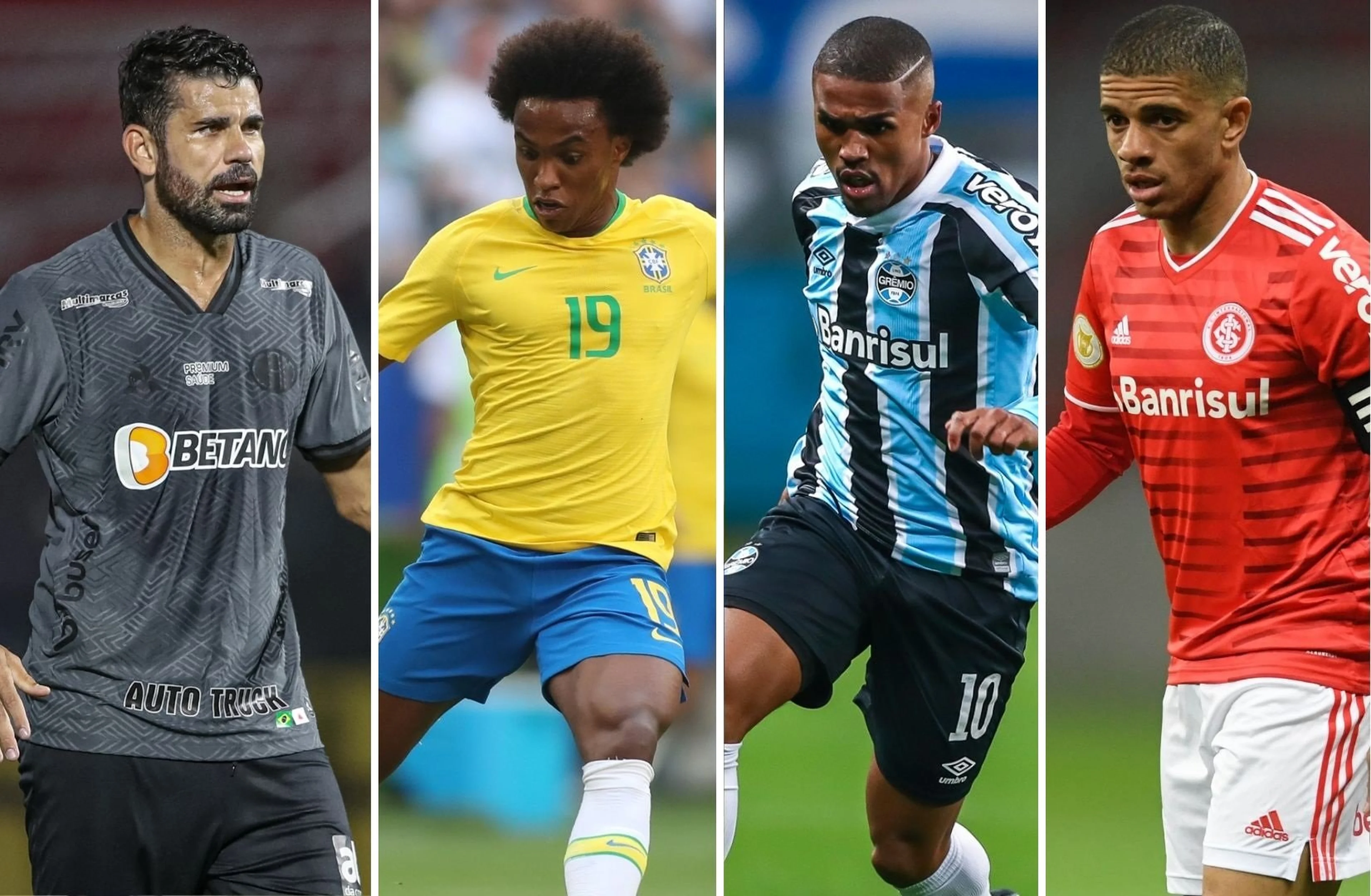 Pedro Souza/Atlético-MG - Lucas Figueiredo/CBF/Lucas Uebel/Grêmio - Ricardo Duarte/Inter