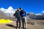 Claudia Rodrigues Pegoraro e o marido, Marlon, em viagem para o Nepal, onde fizeram trekking no monte Everest.<!-- NICAID(15512982) -->