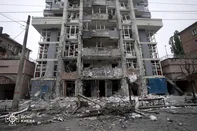 This handout photograph taken and released by Ukrainian State Emergency Service Press Service on May 25, 2025 shows a damaged building following Russian strike in Kyiv, amid Russian invasion in Ukraine. Russian strikes killed at least 12 people in Ukraine overnight into May 25, 2025, officials said, as Kyiv and Moscow traded fire amid an ongoing major prisoner swap. Ukraine's emergency services described a night of "terror" as Russia launched a second straight night of massive air strikes on Ukraine, including on the capital Kyiv. (Photo by Handout / Ukrainian State Emergency Service Press Service / AFP) / RESTRICTED TO EDITORIAL USE - MANDATORY CREDIT "AFP PHOTO /  Ukrainian State Emergency Service Press Service" - HANDOUT - NO MARKETING NO ADVERTISING CAMPAIGNS - DISTRIBUTED AS A SERVICE TO CLIENTS<!-- NICAID(16045269) -->