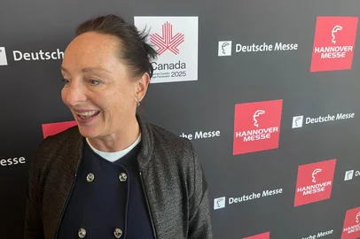 Vice-Presidente Executiva da Câmara Brasil-Alemanha de São Paulo, Barbara Konner, durante a Hannover Messe<!-- NICAID(16007644) -->