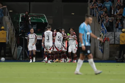 11.04.25, Porto Alegre, RS, Brasil: Terceira rodada do Brasileirão 2025. Grêmio x Flamengo, na Arena. Fotos: Jefferson Botega/Agencia RBSIndexador: jeff botega<!-- NICAID(16016271) -->
