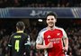 Arsenal empata com PSV e vai enfrentar o Real Madrid nas quartas da Champions