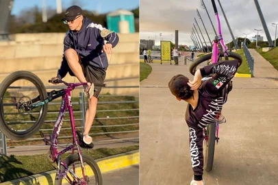 No final de tarde, quem passa pela Orla do Guaíba, provavelmente já deve ter notado jovens levantando a roda dianteira da bicicleta e deslizando apenas sobre a traseira. Basta um celular apontado para que o grau de bicicleta, também chamado de wheeling bike, apareça minutos depois em perfis do Instagram e do TikTok.<!-- NICAID(16137746) -->