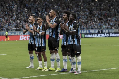 PORTO ALEGRE, RS, BRASIL, 19-03-2026: Grêmio recebe o Vitória na Arena, em jogo válido pela sétima rodada do Brasileirão. Fotos: Duda Fortes/Agencia RBSIndexador: DF<!-- NICAID(16249115) -->