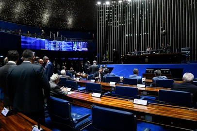 Marcos Oliveira / Agência Senado/Divulgação Plenário do Senado Federal durante sessão deliberativa ordinária. - Foto: Marcos Oliveira/Agência Senado/DivulgaçãoLocal: BrasÃliaIndexador: Marcos OliveiraFonte: Agência SenadoFotógrafo: mo<!-- NICAID(15781430) -->