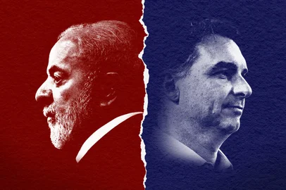 Arte: Laura Melchior com fotos de Evaristo Sá/AFP e Gledston Tavares/AFP / Grupo RBS PORTO ALEGRE, RS, BRASIL, 02-10-2026: Arte com fotos de Luiz Inácio Lula da Silva (PT) e Flávio Bolsonaro (PL), candidatos à Presidência da República nas Eleições 2026. A montagem registra a disputa pelo Palácio do Planalto às vésperas do primeiro turno, marcado para este domingo (04), em uma eleição que mobiliza 158,7 milhões de eleitores em todo o país. Além de presidente e vice-presidente da República, o eleitorado escolherá governadores e vice-governadores dos 26 estados e do Distrito Federal, dois senadores por estado e pelo Distrito Federal, deputados federais e deputados estaduais ou distritais. Ao todo, estarão em disputa 513 cadeiras na Câmara dos Deputados, 54 no Senado Federal e 1.035 vagas nas assembleias legislativas estaduais, além dos governos estaduais e da Presidência da República. A eleição definirá os ocupantes de cargos responsáveis pela condução do Executivo federal e dos estados e pela composição do Congresso Nacional e dos legislativos estaduais. O eventual segundo turno para presidente e governadores será realizado em 25 de outubro. Arte: Laura Melchior com fotos de Evaristo Sá/AFP e Gledston Tavares/AFP<!-- NICAID(16378690) -->