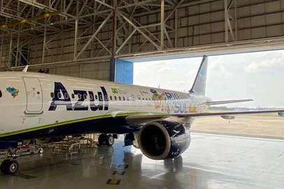 Primeiro avião a pousar no Salgado Filho<!-- NICAID(15892136) -->