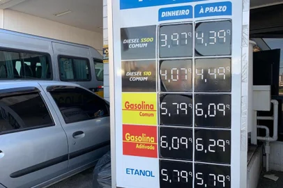 Preço da gasolina varia R$ 0,20 nas bombas de Caxias do Sul. R$ 5,79 é o preço mais alto encontrado.<!-- NICAID(14765066) -->
