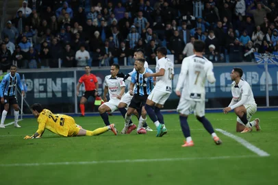 PORTO ALEGRE, RS, BRASIL, 23-07-2025: Grêmio  x Alianza Lima válido pelas playoffs da Copa Sul-americana. O tricolor vai buscar o placar negativo contra os peruanos. Foto: Duda Fortes / Agência RBS<!-- NICAID(16086940) -->