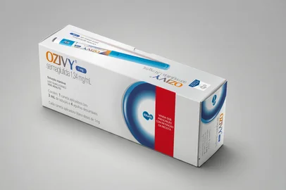 EMS / Divulgação Mockups da caixa e do medicamento Ozivy, desenvolvido pela farmacêutica EMS. Trata-se da primeira caneta emagrecedora desenvolvida por uma farmacêutica brasileira.<!-- NICAID(16293390) -->
