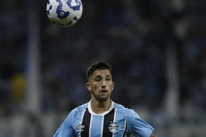 PORTO ALEGRE, RS, BRASIL - 19/04/2025 - Gre-Nal 447: Grêmio e Inter se encontram em campo, novamente, pela Série A do Campeonato Brasileiro. FOTO: MATEUS BRUXEL / AGÊNCIA RBS<!-- NICAID(16020469) -->