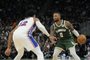 Philadelphia 76ers v Milwaukee BucksMILWAUKEE, WISCONSIN - OCTOBER 26: Damian Lillard #0 of the Milwaukee Bucks dribbles the ball against Joel Embiid #21 of the Philadelphia 76ers in the first half at Fiserv Forum on October 26, 2023 in Milwaukee, Wisconsin. NOTE TO USER: User expressly acknowledges and agrees that, by downloading and or using this photograph, User is consenting to the terms and conditions of the Getty Images License Agreement.   Patrick McDermott/Getty Images/AFP (Photo by Patrick McDermott / GETTY IMAGES NORTH AMERICA / Getty Images via AFP)Editoria: SPOLocal: MilwaukeeIndexador: PATRICK MCDERMOTTSecao: basketballFonte: GETTY IMAGES NORTH AMERICAFotógrafo: CONTRIBUTOR<!-- NICAID(15581003) -->