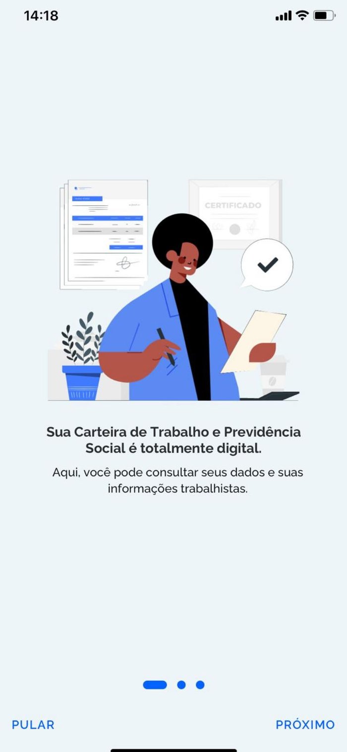 Carteira de Trabalho Digital / Reprodução Carteira de Trabalho Digital / Reprodução