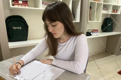 Maria Fernanda Simionato de Lemes, aluna do Fleming, tirou nota mil na redação do Enem 2022. Foto: Maria Fernanda Simionato de Lemes / Arquivo Pessoal<!-- NICAID(15344715) -->