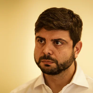 Porto Alegre, RS, Brasil, 09-09-2024: Entrevista com o candidato à prefeitura de Porto Alegre Felipe Camozzato (Novo) no comitê de campanha. Foto: Mateus Bruxel / Agência RBSIndexador: MATEUS BRUXEL<!-- NICAID(15861645) -->