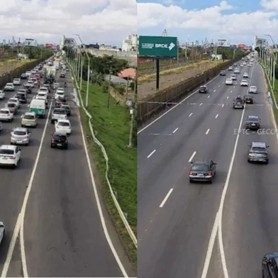Avenida Castelo Branco chegou a ter congestionamento por volta das 16h, mas às 18h, tráfego já fluía dentro da normalidade (23/12/2025)