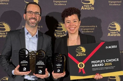 Lane Alves, pesquisadora da PUCRS e Rafael Chanin professor da PUCRS<!-- NICAID(16122593) -->