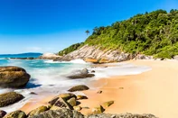 Beach in Balneario Camboriu, Santa Catarina, Brazil. Estaleirinho Beach.<!-- NICAID(16080076) -->